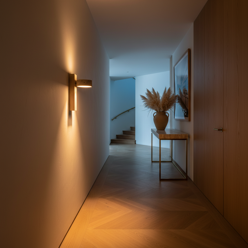 Amanda Rotatable Marble & Wood Wall Sconce