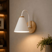 Arch Wood & Iron Cone Wall Sconce - | Zaevia