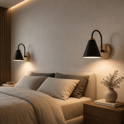 Arch Wood & Iron Cone Wall Sconce - | Zaevia