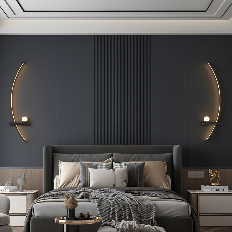 Arc & Orb LED Curve Wall Sconce