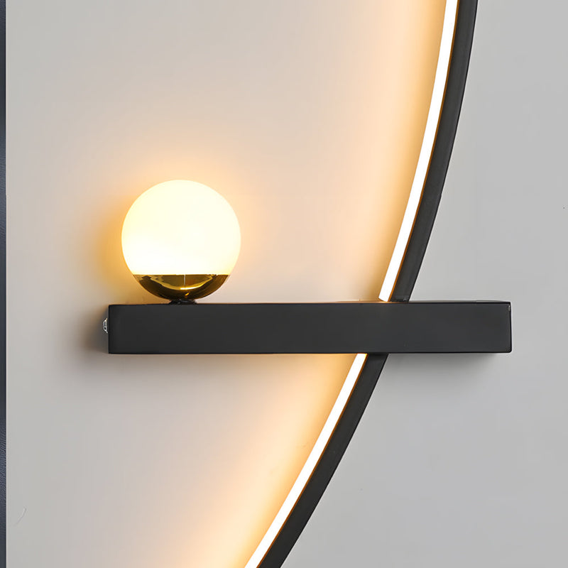 Arc & Orb LED Curve Wall Sconce