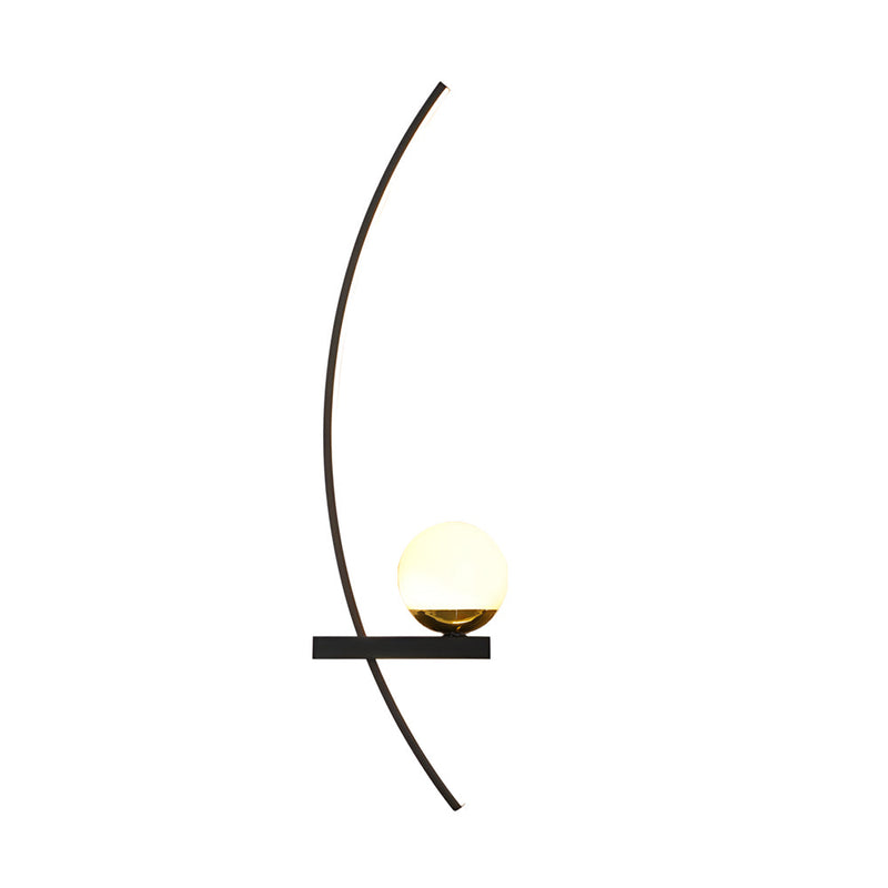 Arc & Orb LED Curve Wall Sconce