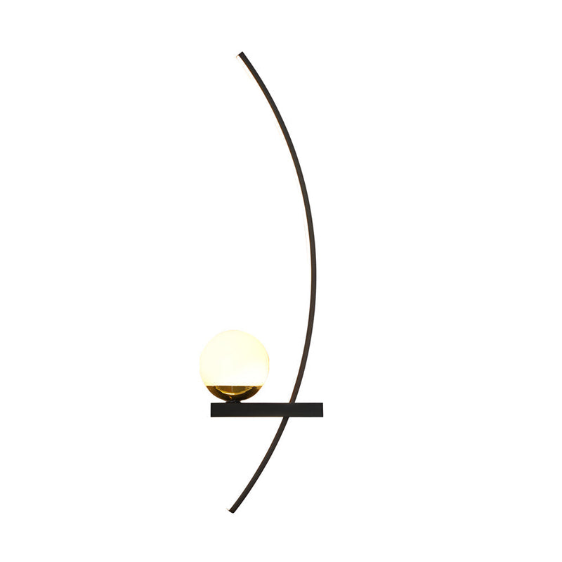 Arc & Orb LED Curve Wall Sconce