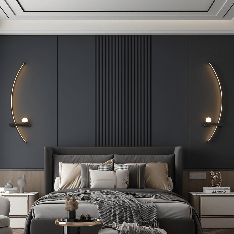 Arc & Orb LED Curve Wall Sconce - Lighting > Wall Lights > Wall Sconces > Linear Wall Sconces | Zaevia