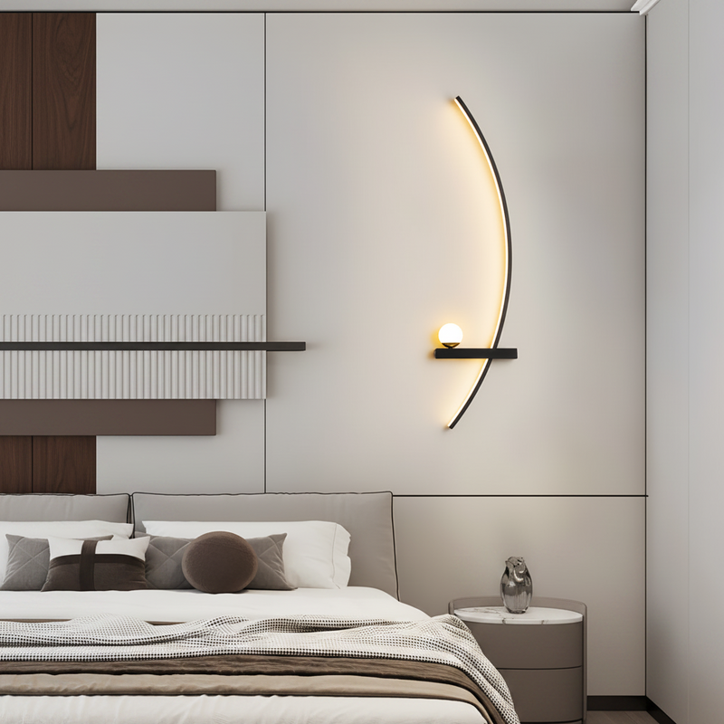 Arc & Orb LED Curve Wall Sconce