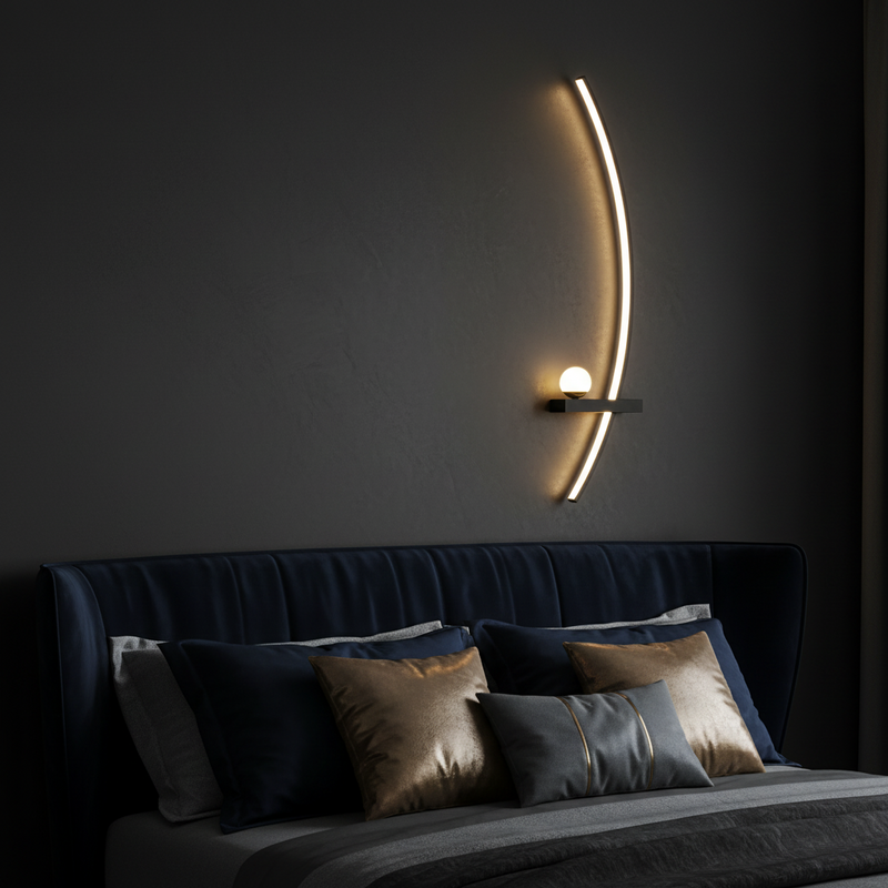 Arc & Orb LED Curve Wall Sconce