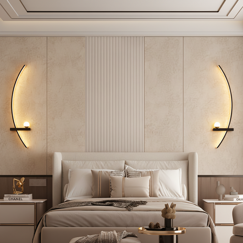 Arc & Orb LED Curve Wall Sconce
