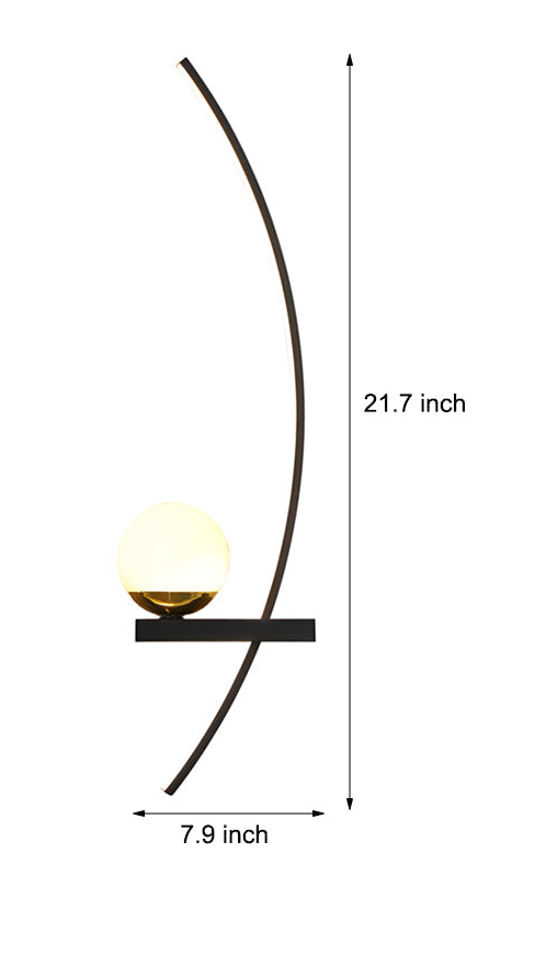 Arc & Orb LED Curve Wall Sconce