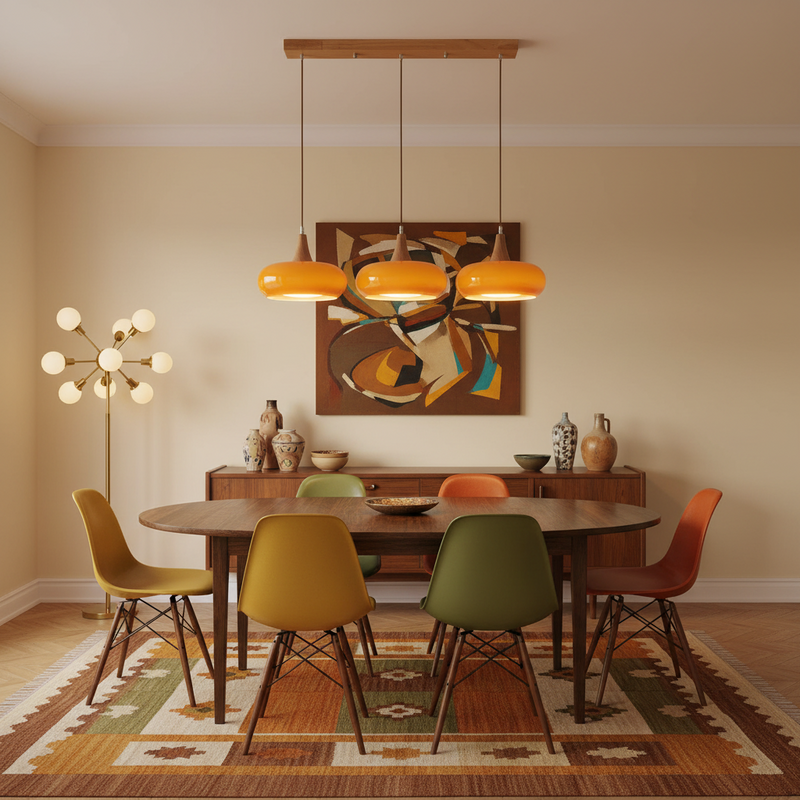 Aska Japandi Wood & Glass Pendant Light