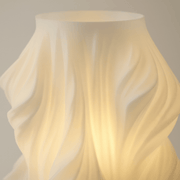 Zaevia Aura Sculpted Table Lamp with Oak Base - Table lamp | Zaevia
