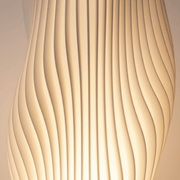 Zaevia Aura Sculpted Table Lamp with Oak Base - Table lamp | Zaevia