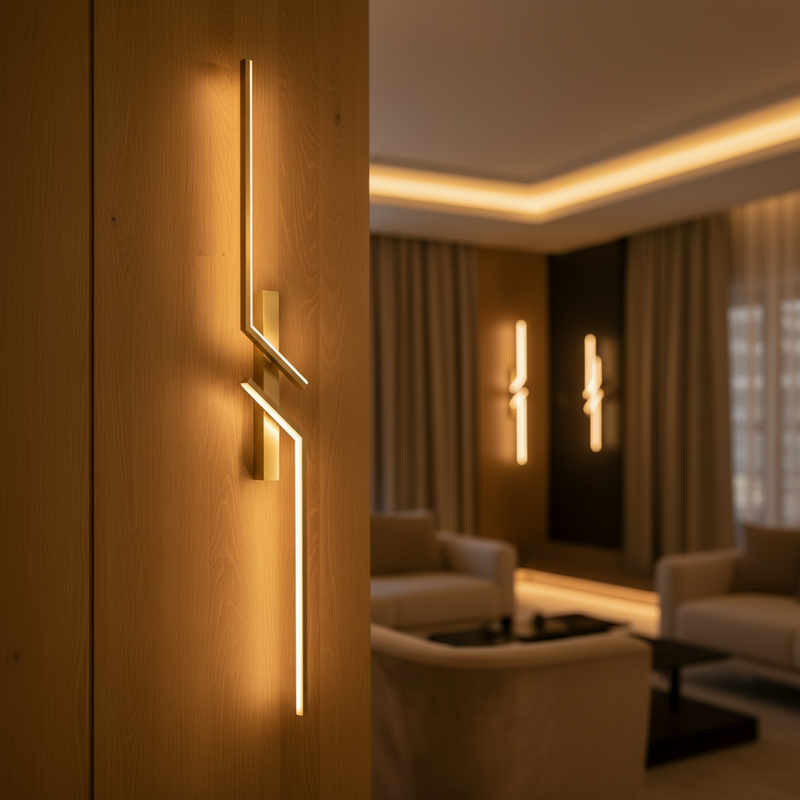 Aura Abstract Geometric Linear Sconce
