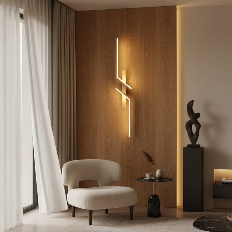 Aura Abstract Geometric Linear Sconce