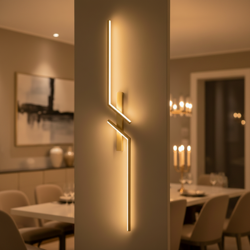 Aura Abstract Geometric Linear Sconce
