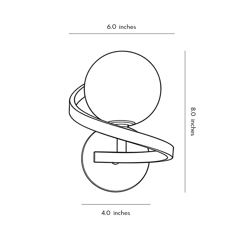 Aura Spiral Minimalist Wall Sconce - Lighting > Wall Lights > Wall Sconces > Diffused Light Wall Sconces | Zaevia