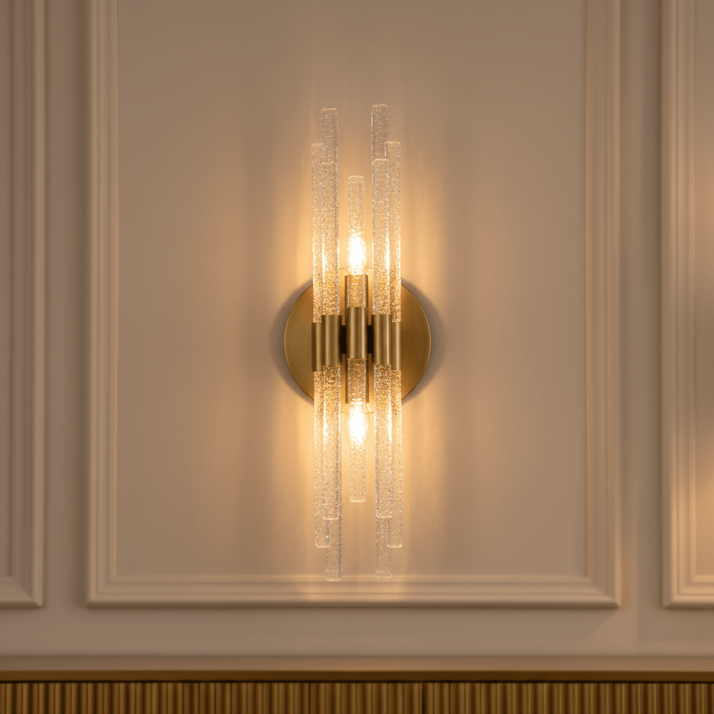 Aurelia Architectural Fluted Crystal Sconce - Lighting > Wall Lights > Wall Sconces > Diffused Light Wall Sconces | Zaevia