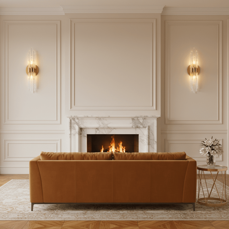 Aurelia Architectural Fluted Crystal Sconce - Lighting > Wall Lights > Wall Sconces > Diffused Light Wall Sconces | Zaevia