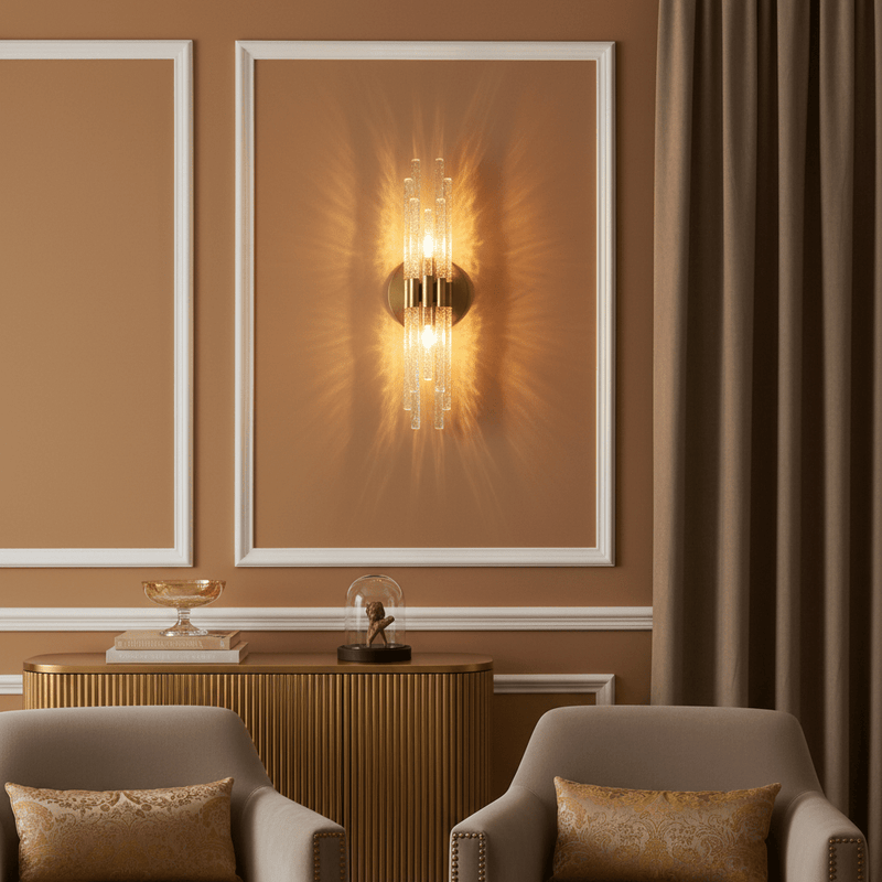 Aurelia Architectural Fluted Crystal Sconce - Lighting > Wall Lights > Wall Sconces > Diffused Light Wall Sconces | Zaevia