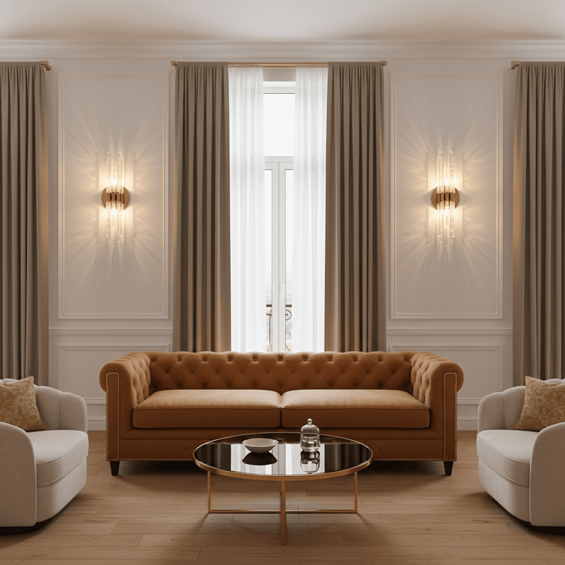 Aurelia Architectural Fluted Crystal Sconce - Lighting > Wall Lights > Wall Sconces > Diffused Light Wall Sconces | Zaevia