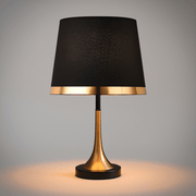 Zaevia Aurelia Fabric Shade Desk Lamp – Minimalist Mid Century Modern Bedside Light - Lighting > Table & Floor Lamps > Table Lamps > Designer Table Lamps | Zaevia
