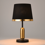 Zaevia Aurelia Fabric Shade Desk Lamp – Minimalist Mid Century Modern Bedside Light - Lighting > Table & Floor Lamps > Table Lamps > Designer Table Lamps | Zaevia