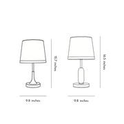 Zaevia Aurelia Fabric Shade Desk Lamp – Minimalist Mid Century Modern Bedside Light - Lighting > Table & Floor Lamps > Table Lamps > Designer Table Lamps | Zaevia