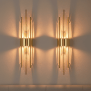 Zaevia Aurelia Fluted Glass Rod Wall Sconce - Wall Light | Zaevia