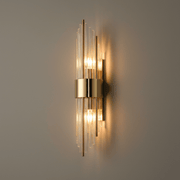 Zaevia Aurelia Fluted Glass Rod Wall Sconce - Wall Light | Zaevia