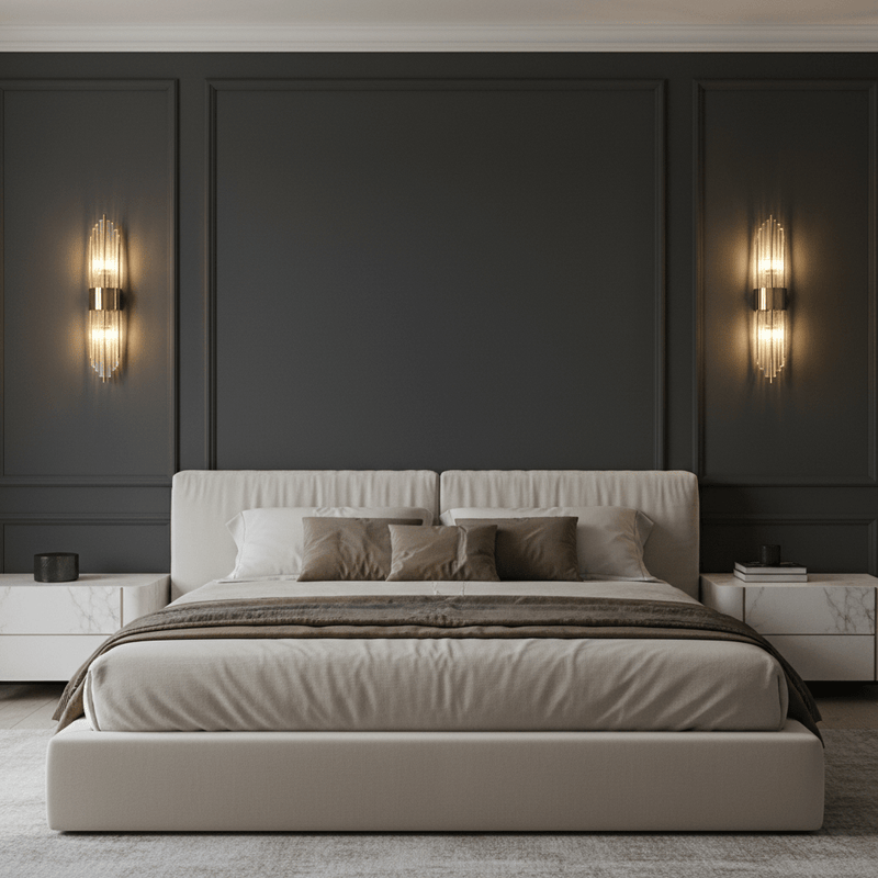 Zaevia Aurelia Fluted Glass Rod Wall Sconce - Wall Light | Zaevia