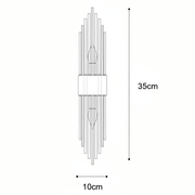 Zaevia Aurelia Fluted Glass Rod Wall Sconce - Wall Light | Zaevia