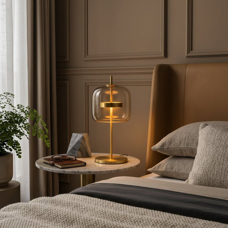 Zaevia Aurelia Glass Table Lamp - Table Lamp | Zaevia
