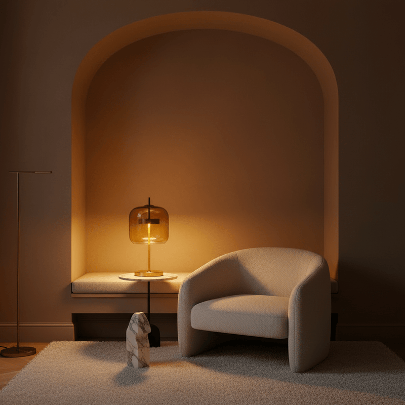 Zaevia Aurelia Glass Table Lamp - Table Lamp | Zaevia