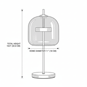 Zaevia Aurelia Glass Table Lamp - Table Lamp | Zaevia