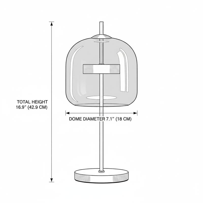 Zaevia Aurelia Glass Table Lamp - Table Lamp | Zaevia