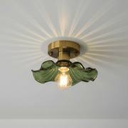 Zaevia Aurelia Ruffled Glass Flush Mount - Ceiling Light | Zaevia