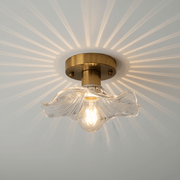 Zaevia Aurelia Ruffled Glass Flush Mount - Ceiling Light | Zaevia
