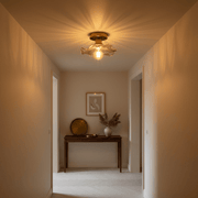 Zaevia Aurelia Ruffled Glass Flush Mount - Ceiling Light | Zaevia