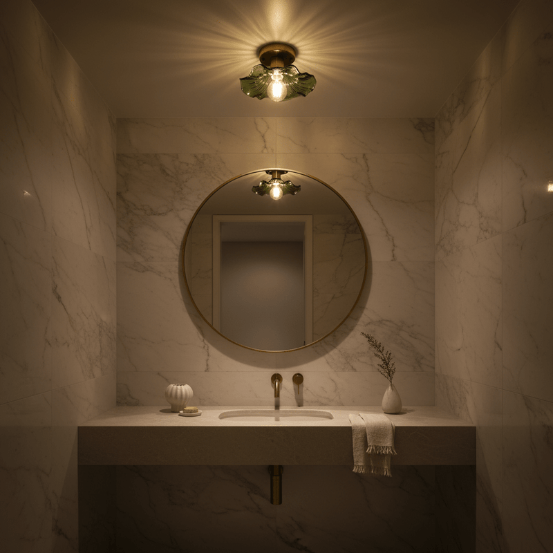 Zaevia Aurelia Ruffled Glass Flush Mount - Ceiling Light | Zaevia