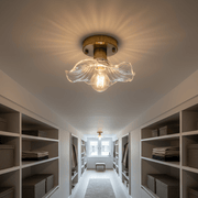 Zaevia Aurelia Ruffled Glass Flush Mount - Ceiling Light | Zaevia