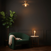 Zaevia Aurelia Ruffled Glass Flush Mount - Ceiling Light | Zaevia