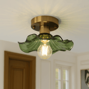 Zaevia Aurelia Ruffled Glass Flush Mount - Ceiling Light | Zaevia