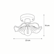 Zaevia Aurelia Ruffled Glass Flush Mount - Ceiling Light | Zaevia