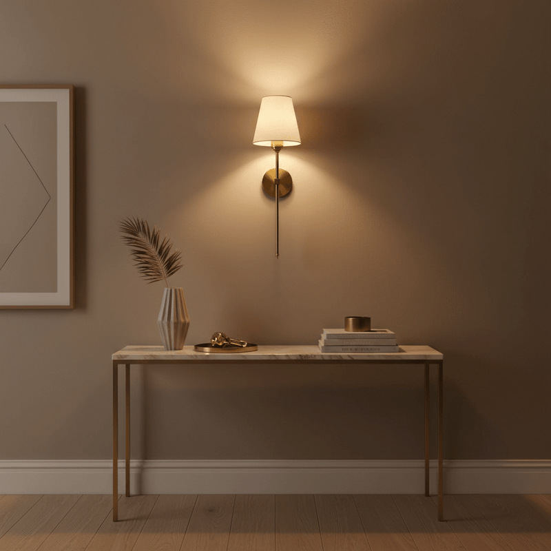 Aurelia Linen Tapered Wall Sconce - Lighting > Wall Lights > Wall Sconces > Diffused Light Wall Sconces | Zaevia