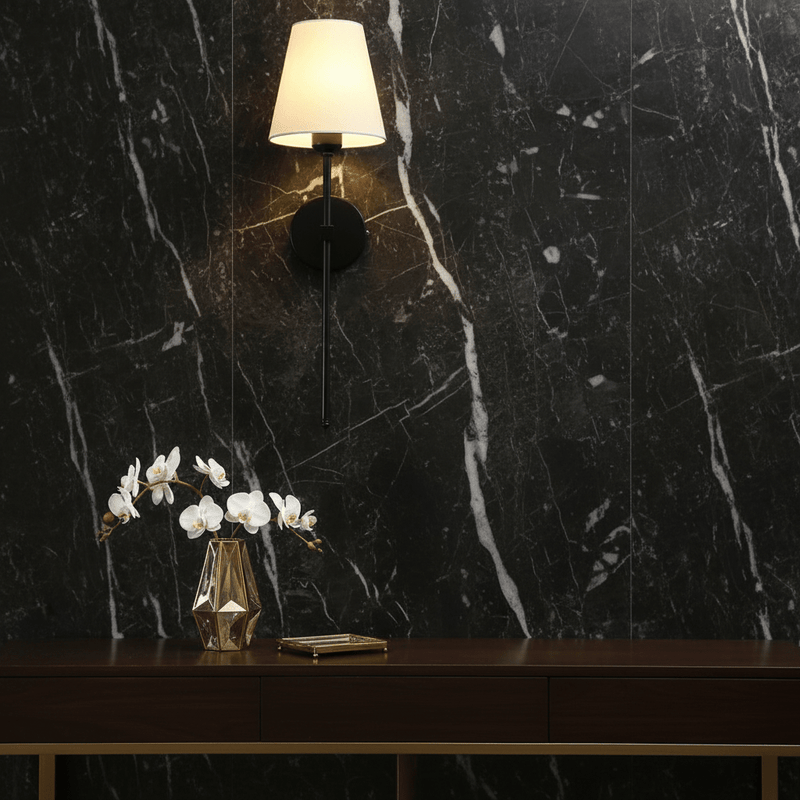 Aurelia Linen Tapered Wall Sconce - Lighting > Wall Lights > Wall Sconces > Diffused Light Wall Sconces | Zaevia