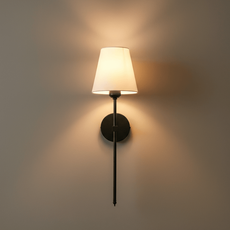Aurelia Linen Tapered Wall Sconce - Lighting > Wall Lights > Wall Sconces > Diffused Light Wall Sconces | Zaevia