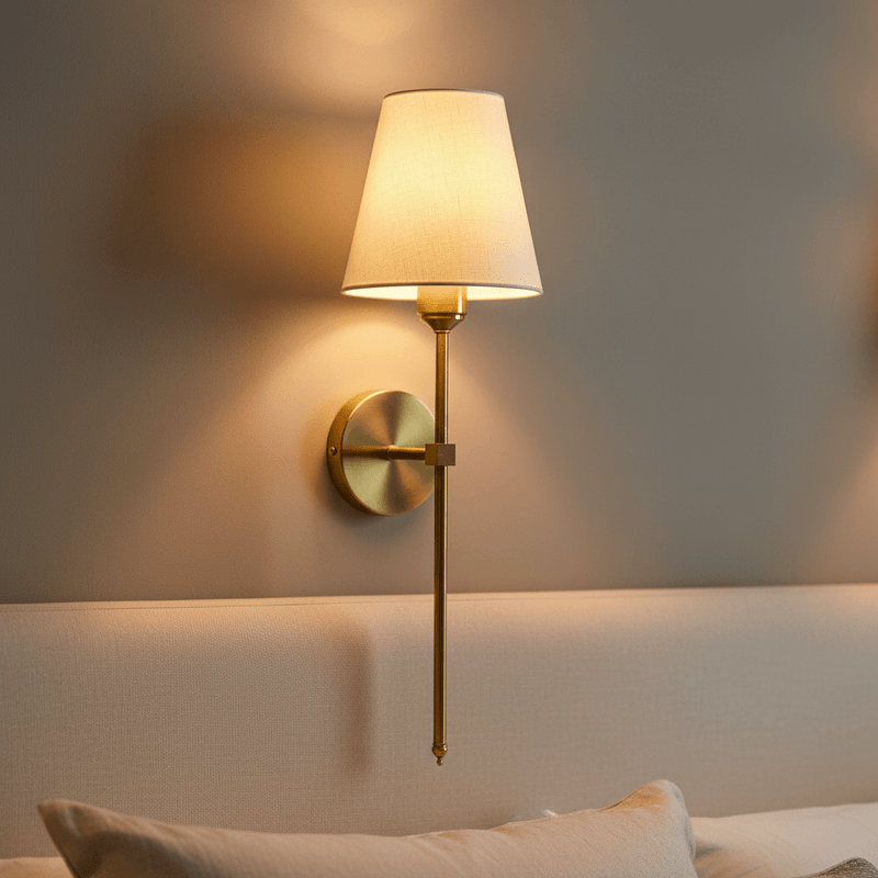 Aurelia Linen Tapered Wall Sconce - Lighting > Wall Lights > Wall Sconces > Diffused Light Wall Sconces | Zaevia