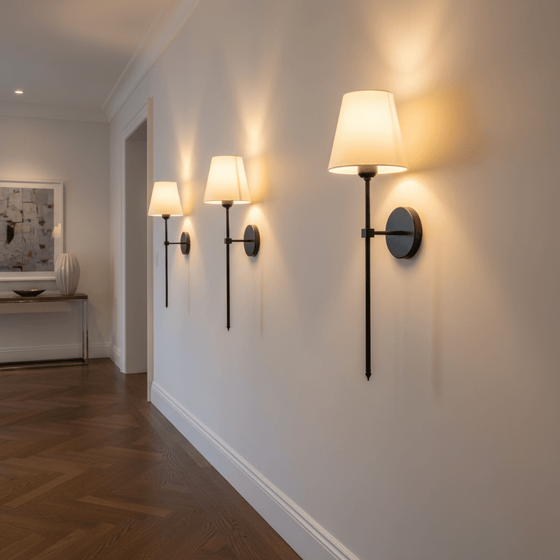 Aurelia Linen Tapered Wall Sconce - Lighting > Wall Lights > Wall Sconces > Diffused Light Wall Sconces | Zaevia