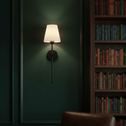 Aurelia Linen Tapered Wall Sconce - Lighting > Wall Lights > Wall Sconces > Diffused Light Wall Sconces | Zaevia