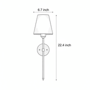 Aurelia Linen Tapered Wall Sconce - Lighting > Wall Lights > Wall Sconces > Diffused Light Wall Sconces | Zaevia