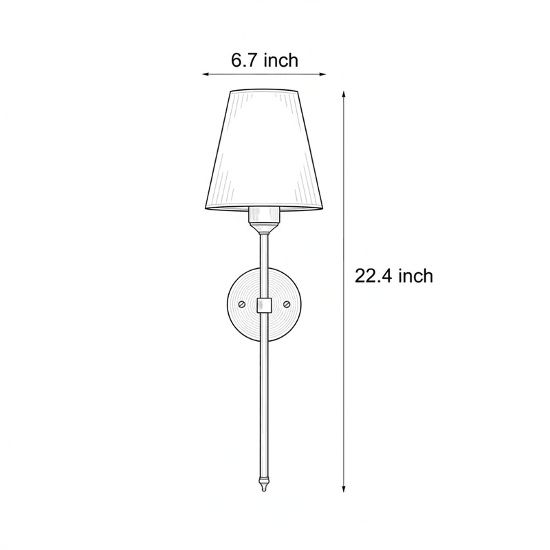 Aurelia Linen Tapered Wall Sconce - Lighting > Wall Lights > Wall Sconces > Diffused Light Wall Sconces | Zaevia